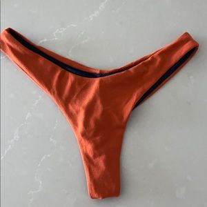 Orange high rise bikini bottoms
